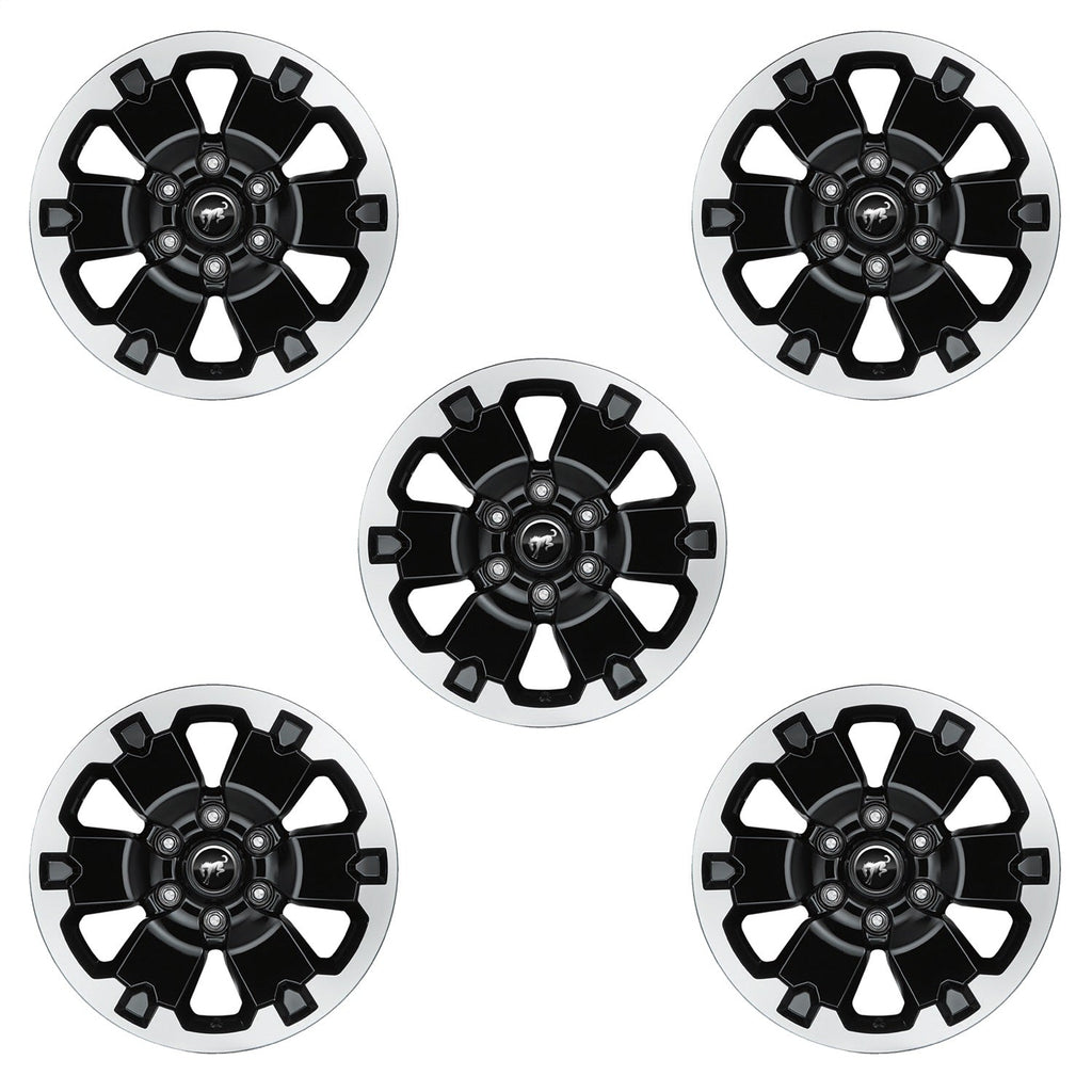 21+ Bronco 18"x8.5" Wheel Kit - Machined Face/Gloss Black