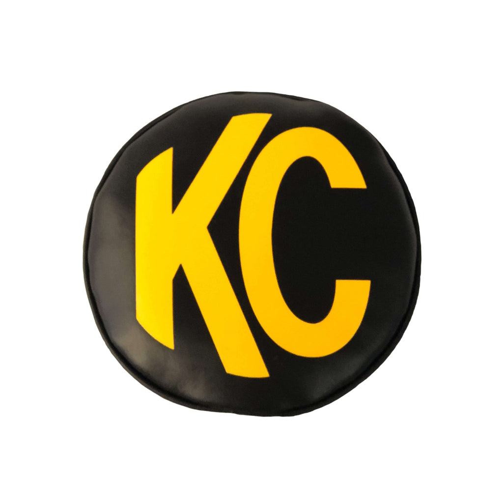 6" Light Cover - Soft Vinyl - Black / Yellow KC Logo