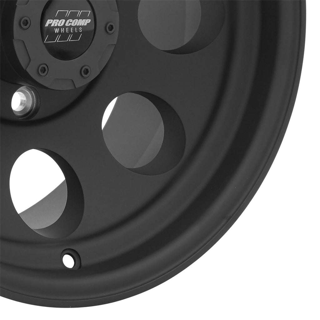 69 Series Vintage Matte Black Wheel (16" x 8" 6 x 5.5" 4"BS -12mm Offset)