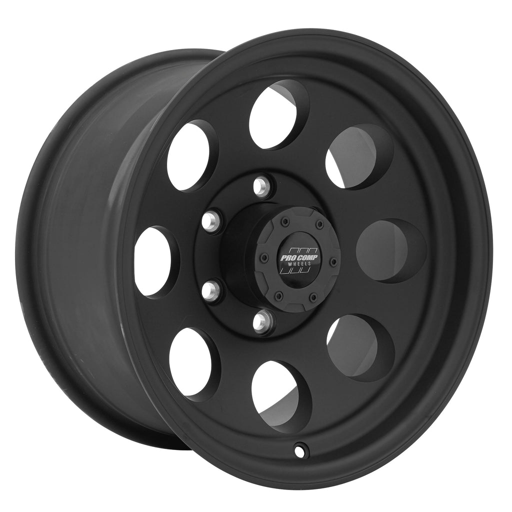 69 Series Vintage Matte Black Wheel (16" x 8" 6 x 5.5" 4"BS -12mm Offset)