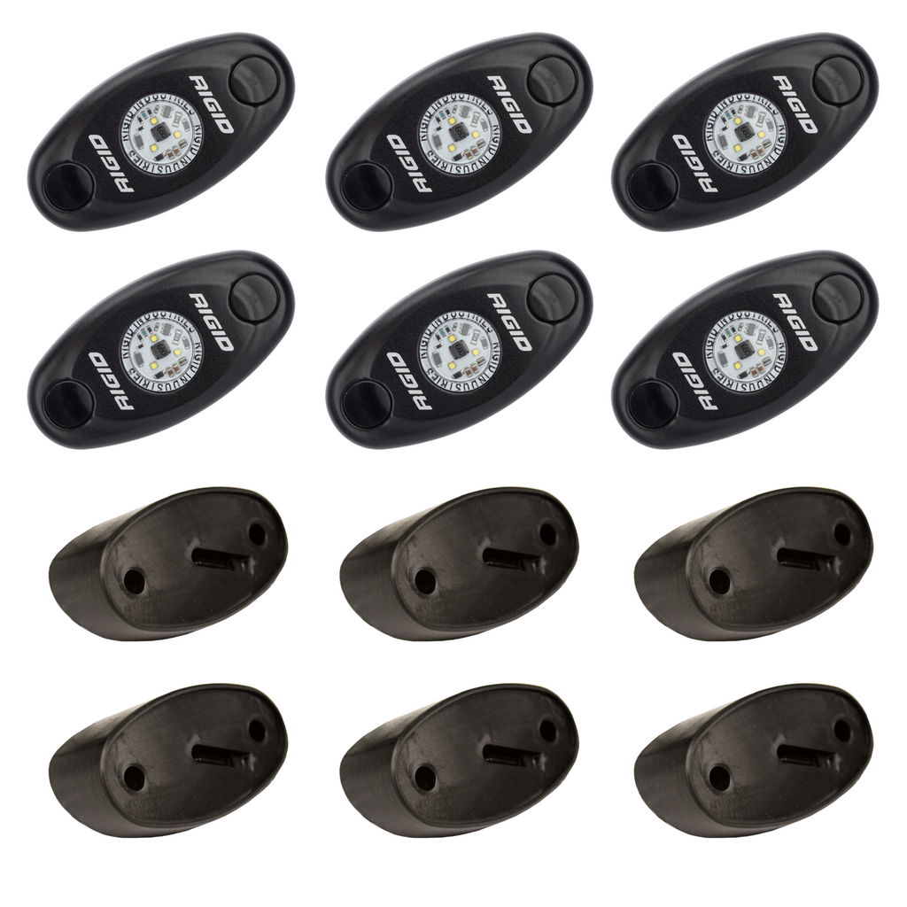 A-Series LED Universal Rock Light Kit, High Power Red, Set of 6