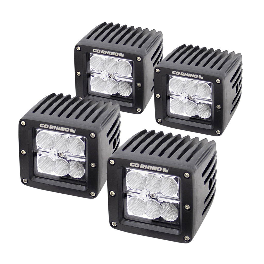 Classic LED Lighting - Set Of Four 3" Led Cube Lights