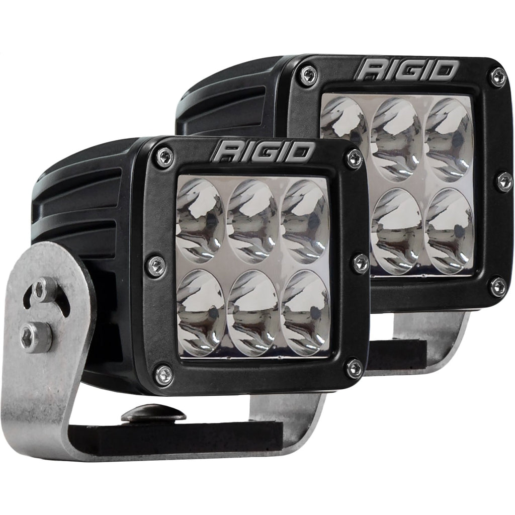 D-Series Pro LED Light, Driving Optic, Heavy Duty, Black Housing, Pair