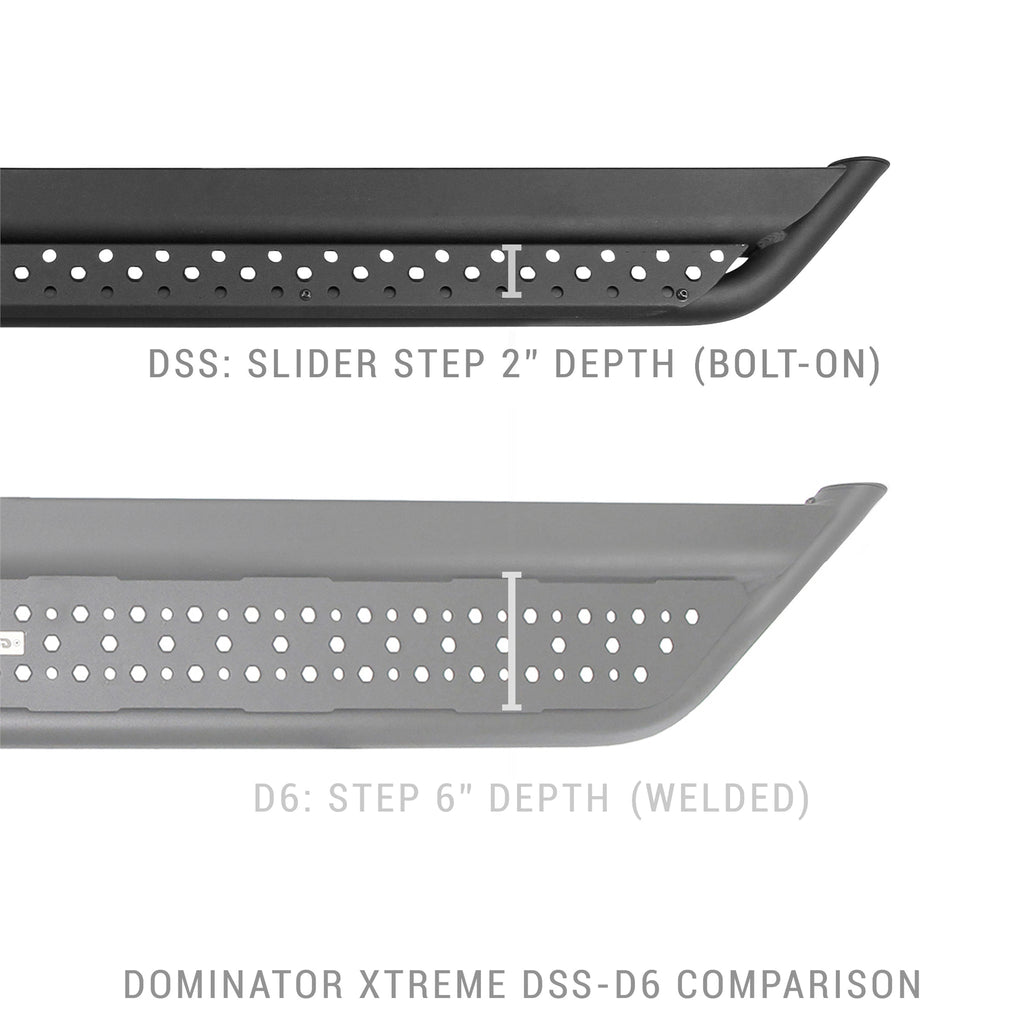 Dominator Xtreme DSS Side Steps With Rocker Panel Mounting Bracket Kit (2 Door)