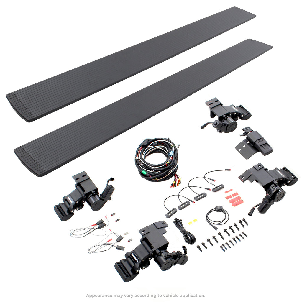 E1 Electric Running Board Kit - Textured Black (4 Door)