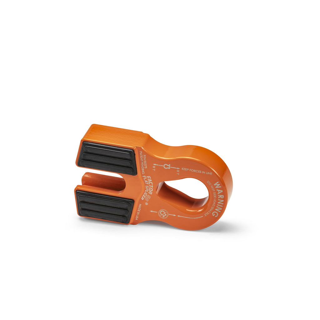 Factor 55 Flat Splicer 3/8 - 1/2" Synthetic Rope Splice-On Shackle Mount - Orange