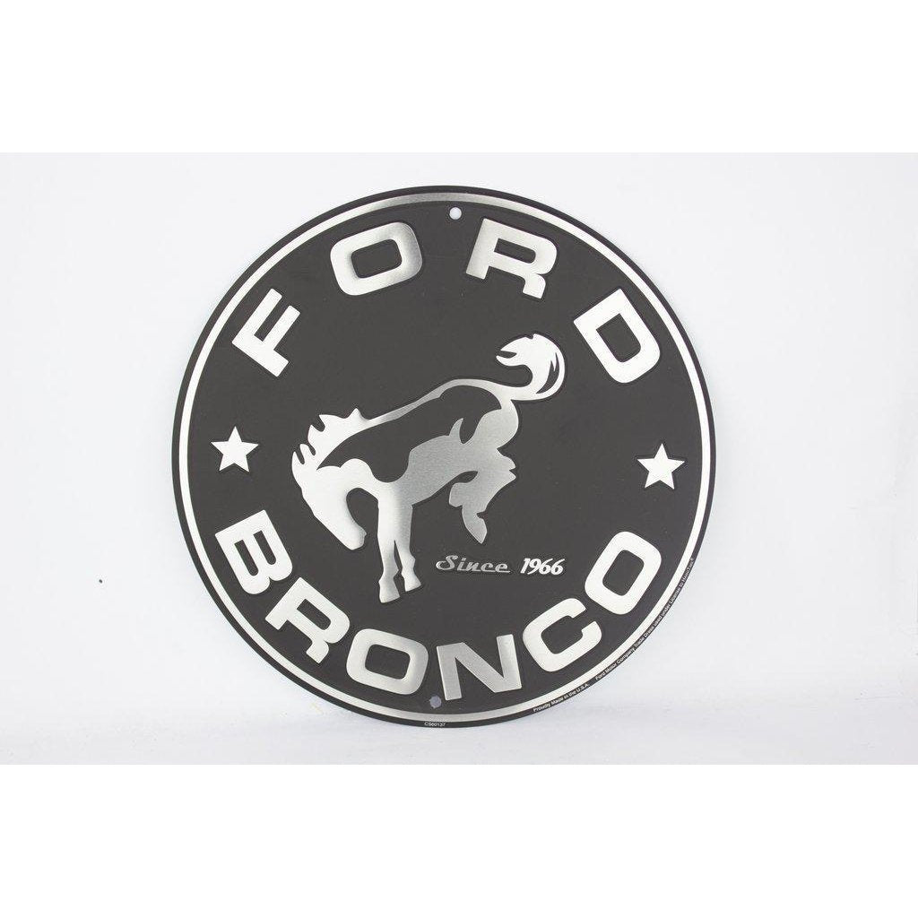 Ford Bronco Round Metal Sign