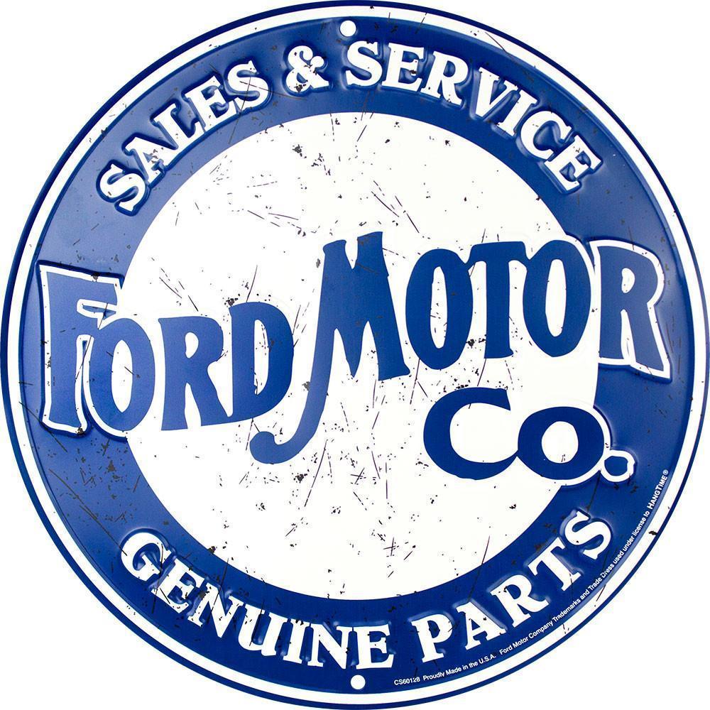 Ford Motor Co. Sales & Service Metal Sign