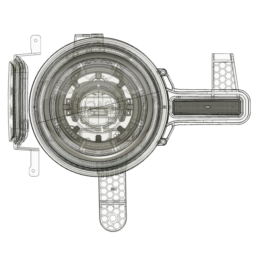 Oculus Bi-LED Projector Headlights - Amber Halo