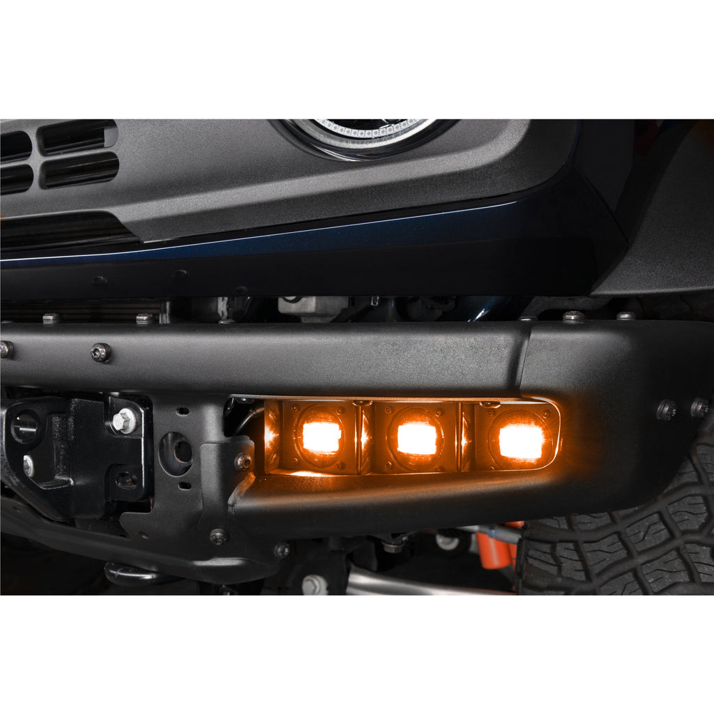 Oracle High 21-22 Ford Bronco Triple Led Fog Light Kit For Steel Bumper
