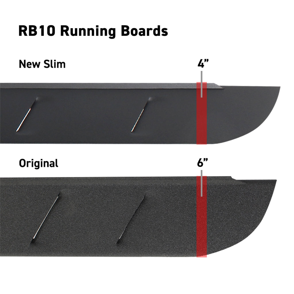 RB10 Slim Line Running Boards - 73" Long - Boards Only (4 Door)