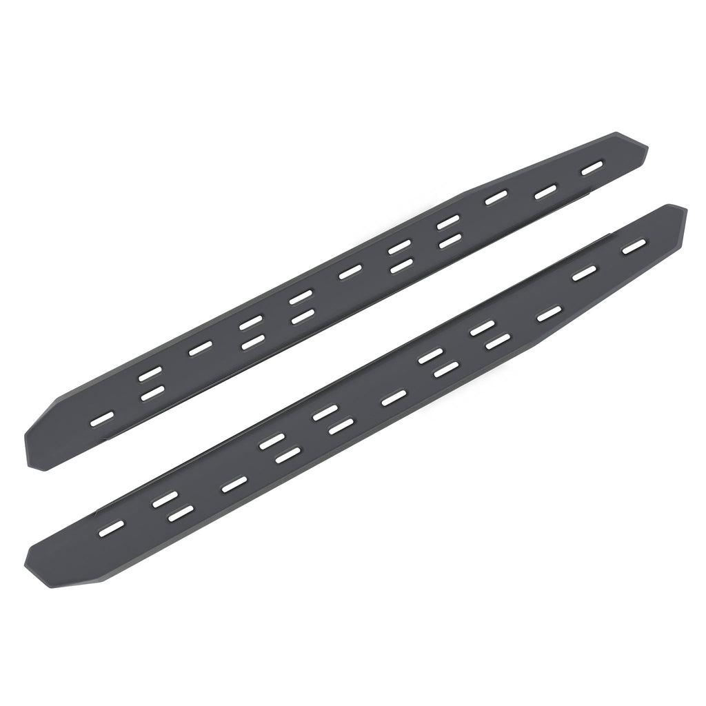 RB30 Slim Line Running Boards With Mounting Bracket Kit - Textured Black (2 Door)