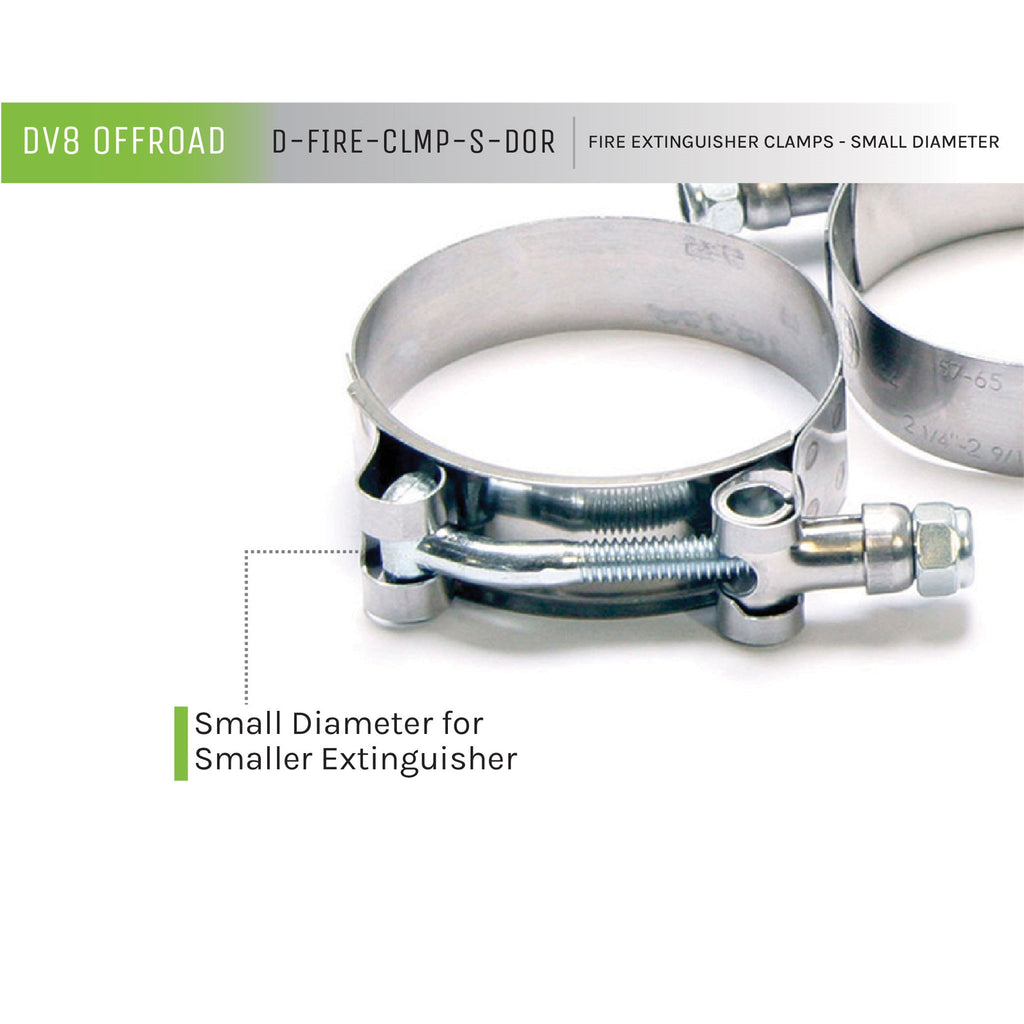 Small Fire Extinguisher Clamps; Pair