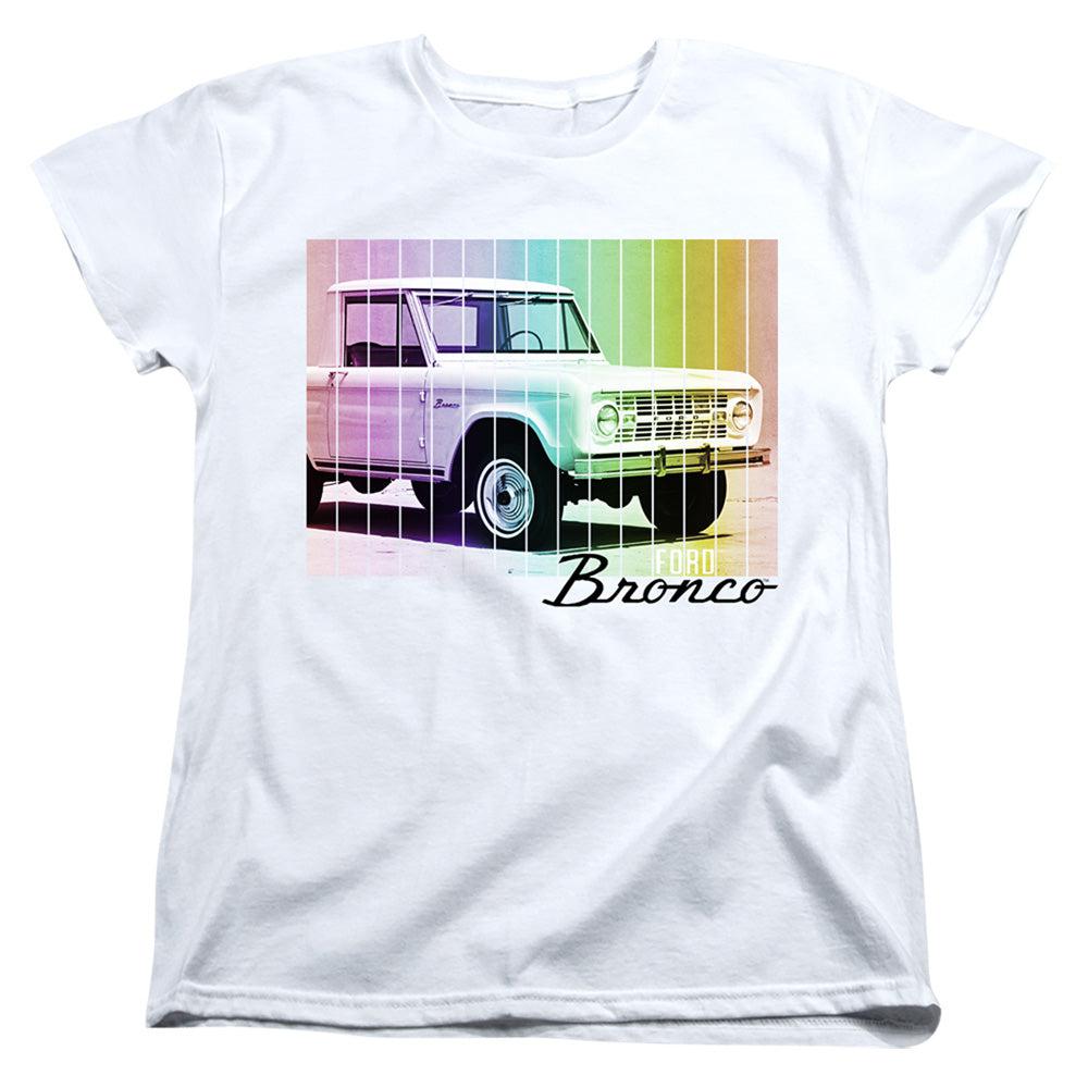 Ford Bronco Retro Rainbow Women's Short-Sleeve T-Shirt