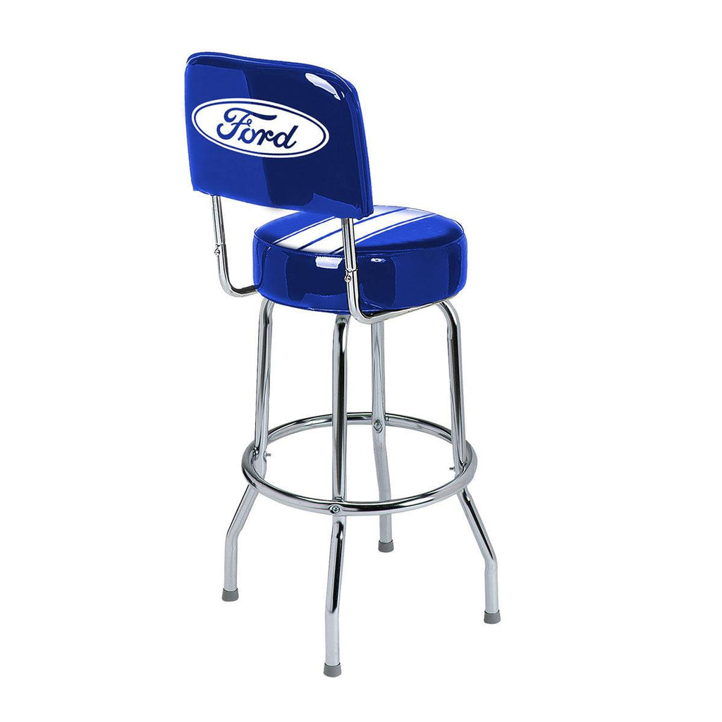 Ford Stripes Backrest Bar Stool