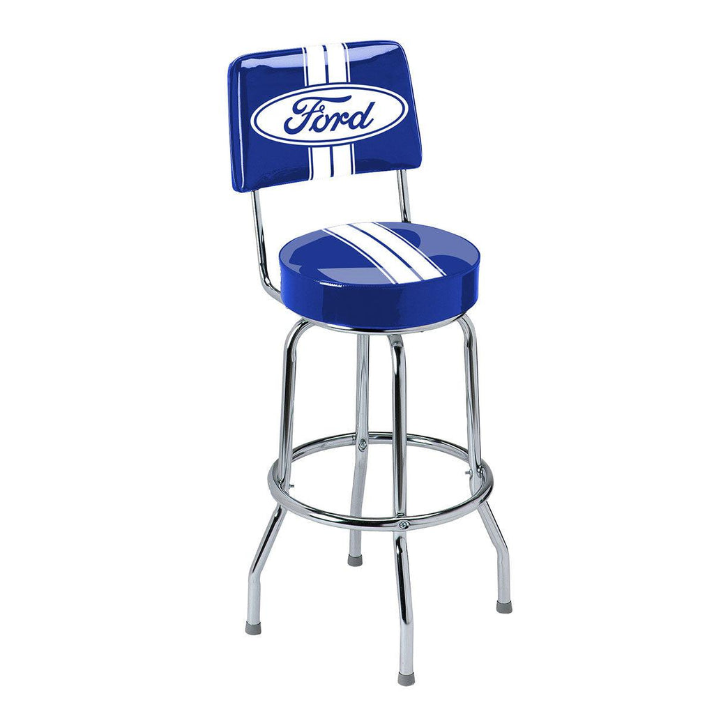 Ford Stripes Backrest Bar Stool